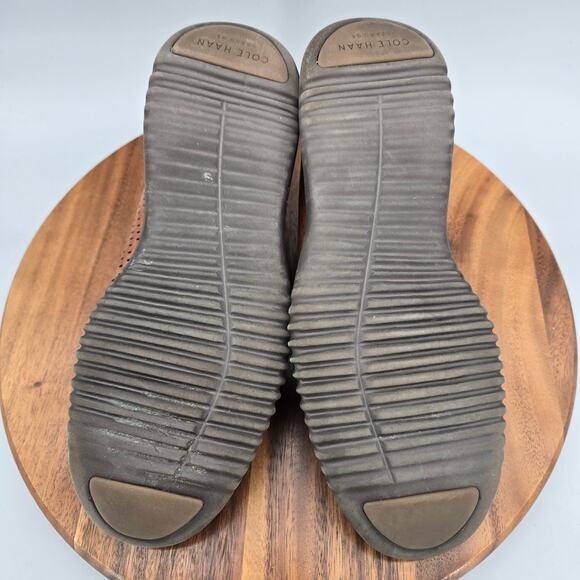 Cole Haan 2.Zerogrand Oxfords Men's 8.5M Brown Leather Laser Wingtip Dress Shoes - Picture 7 of 8